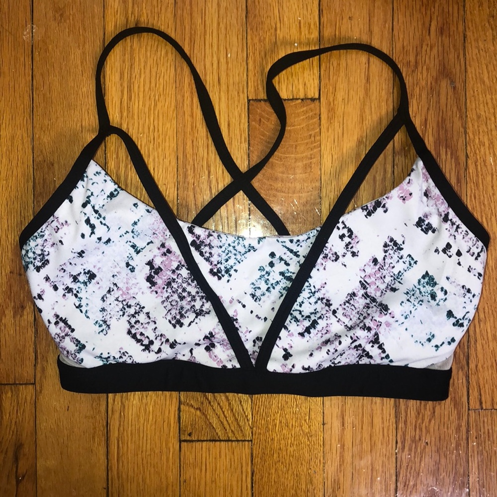 Snake print sports bra